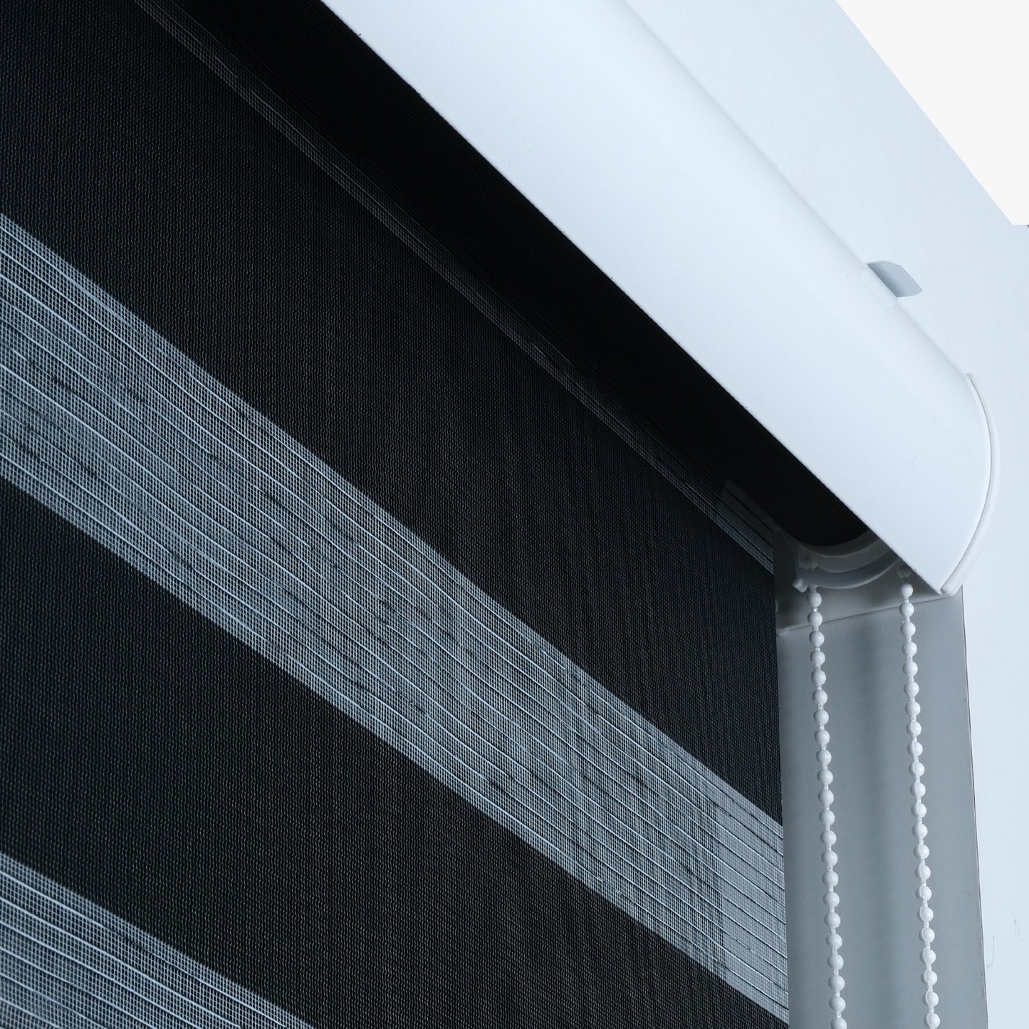 ShadesU Corded Zebra Blinds for Windows, Black