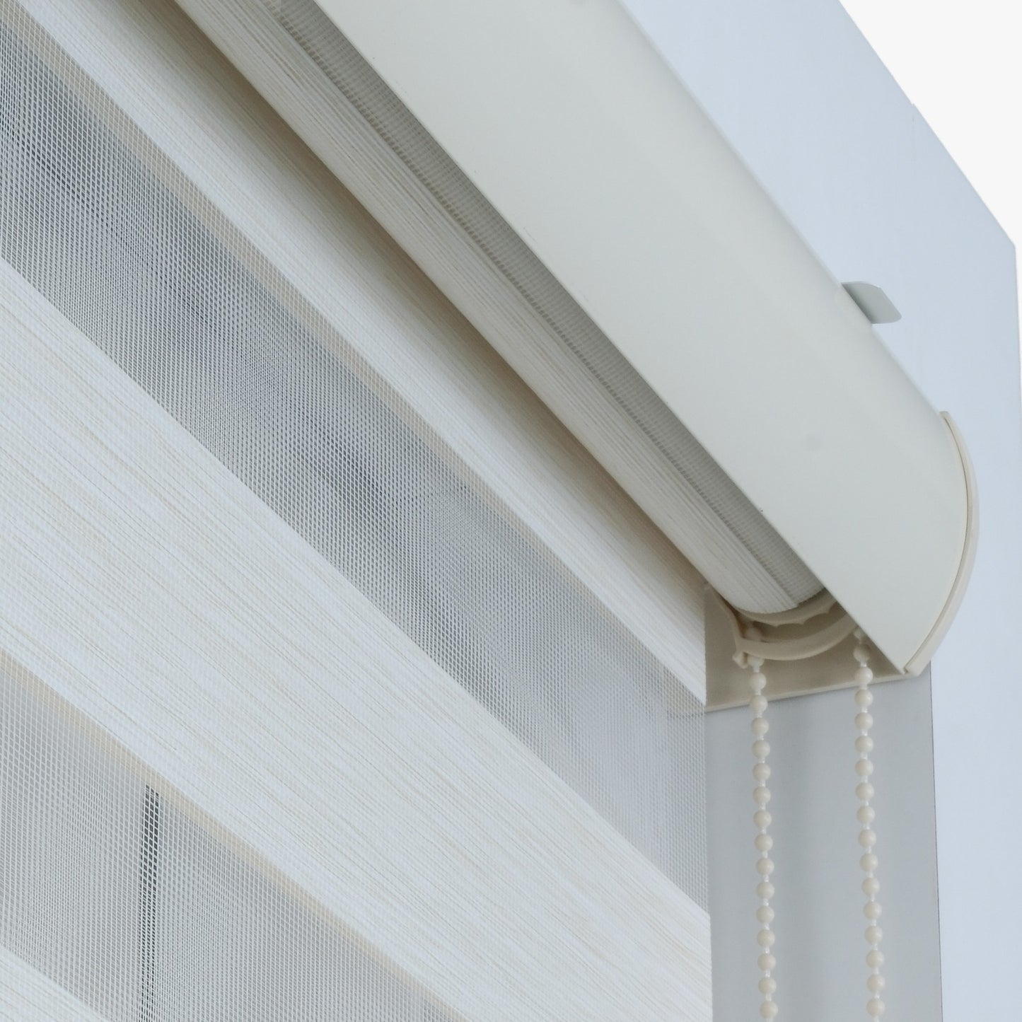 ShadesU Corded Zebra Blinds for Windows, Cream